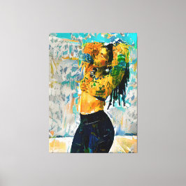 Schwarze Königin Dreadlock Canvas Wandmalerei Leinwanddruck