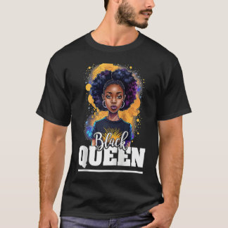 Schwarze Königin für stolze afroamerikanische schw T-Shirt