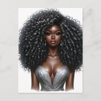 Schwarze Königin melanin Sista Afrikanische Amerik Feiertagspostkarte