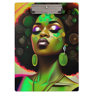 Schwarze Königin Melanin Sista Afrikanische Amerik Klemmbrett