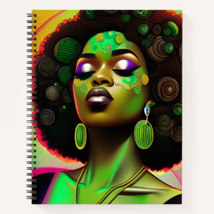 Schwarze Königin Melanin Sista Afrikanische Amerik Notizbuch