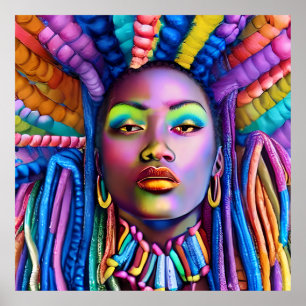 Schwarze Königin melanin Sista Afrikanische Amerik Poster