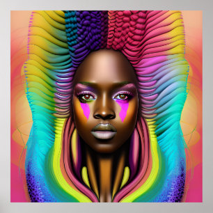 Schwarze Königin melanin Sista Afrikanische Amerik Poster