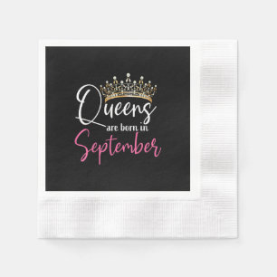 Schwarze Königinnen Geboren im September Frauen G Serviette