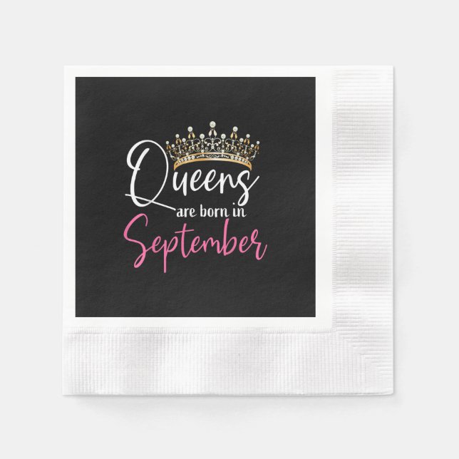 Schwarze Königinnen Geboren im September Frauen Ge Serviette (Vorderseite)