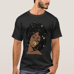 Schwarze Königinnen Sterne Himmlische Afro Diva Sc T-Shirt