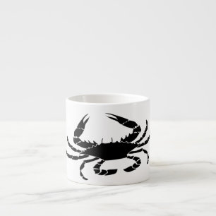 Schwarze Krabbe Espressotasse