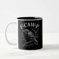 Schwarze Krähe F-Caw-F Lustiger Schwarzer Vogel Mo