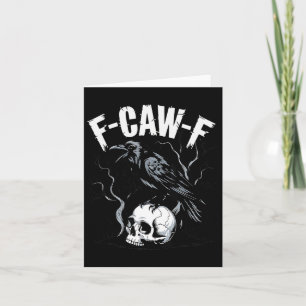 Schwarze Krähe F-caw-f Lustiger schwarzer Vogelsch Karte