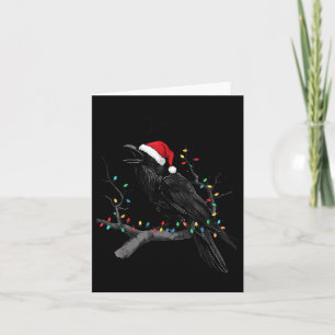 Schwarze Krähe, F-caw-f Lustiger Weihnachts-Rabe-S Karte