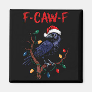 Schwarze Krähe, F-caw-f Meme Schwarzer Vogel mit S Magnet