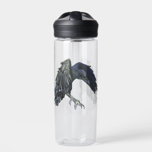Schwarze Krähe Meister der Zeit Illustration Trinkflasche