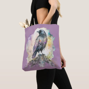 Schwarze Krähe Pastell Hübsch Gruselig Unheimlich  Tasche