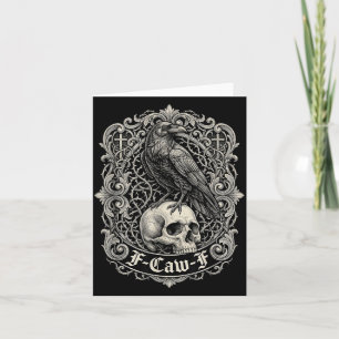 Schwarze Krähe Schwarzer Rabe Vogel Gothic Art Hum Karte