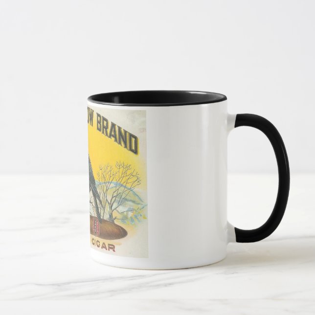 Schwarze Krähen-Marke Tasse (Rechts)