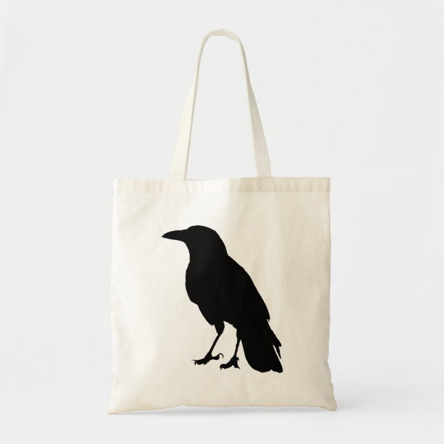 Schwarze Krähen-Tasche Tragetasche (Vorne)