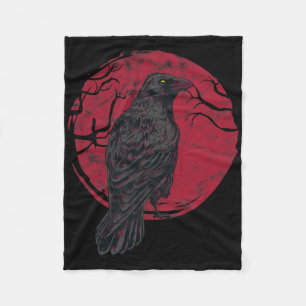 Schwarze Krähenhexerei Okkult Gothic Gruselig Hall Fleecedecke