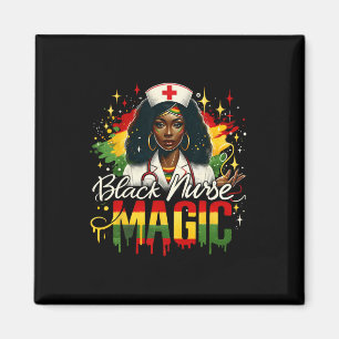 Schwarze Krankenschwester Afro Königin Schwarze Ge Magnet