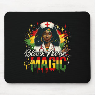 Schwarze Krankenschwester Afro Königin Schwarze Ge Mousepad