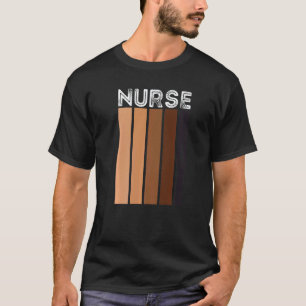Schwarze Krankenschwester für Frauen Mädchen Afrik T-Shirt
