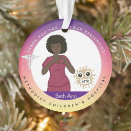 Schwarze Krankenschwester, Heilige Weihnachtsschmu Ornament
