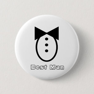 schwarze Krawatte Button