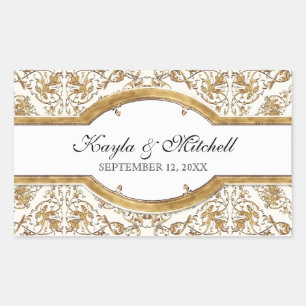 Schwarze Krawatte Elegance 2, Golden Matching Stic Rechteckiger Aufkleber