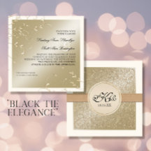 Schwarze Krawatte Elegance, Champagnercreme Hochze