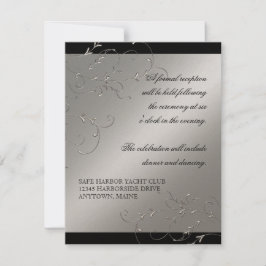 Schwarze Krawatte Elegance, Empfang Einladungen