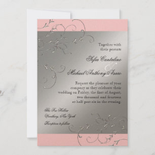 Schwarze Krawatte Elegance, Silberhochzeit Einladu Einladung