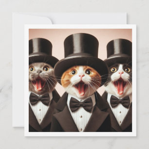 Schwarze Krawatte Party, lustiger Katzengeburt, Ka Einladung