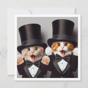Schwarze Krawatte Party, lustiger Katzengeburt, Ka Einladung