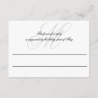Schwarze Krawatte | Schwarz-Weiß | Hochzeit RSVP Karte