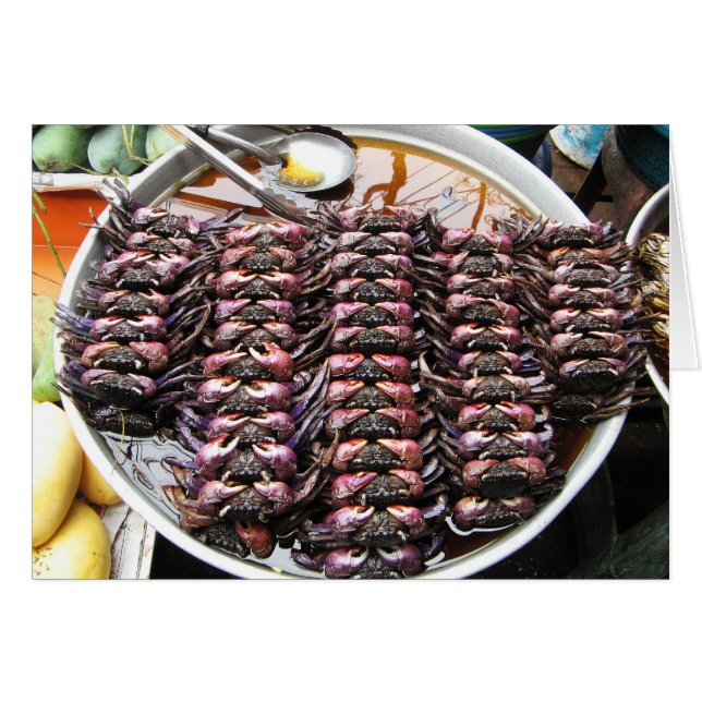 Schwarze Krebse [Po Na] ... Thai Street Food Card (Vorderseite (Horizontal))