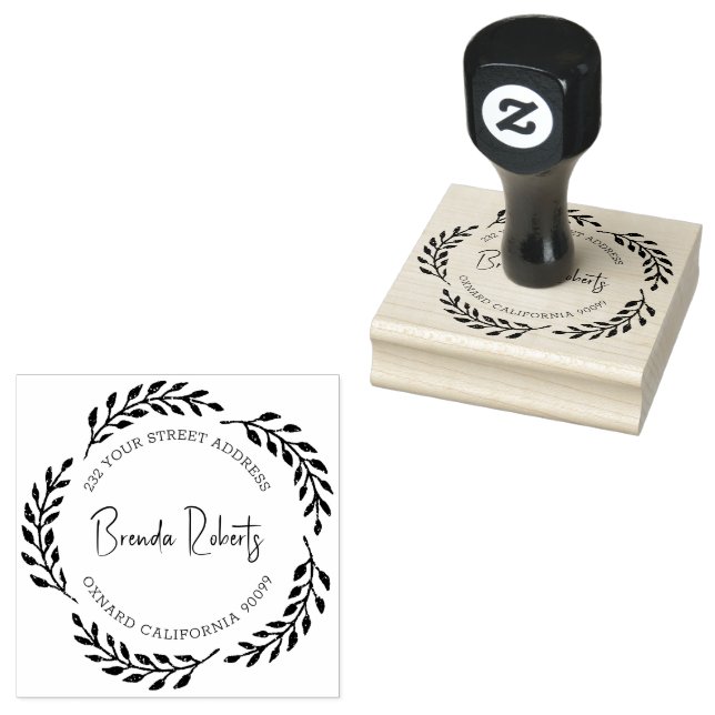 Schwarze Kreidegrenze Custom Moderne Typografie Gummistempel (Stempel)