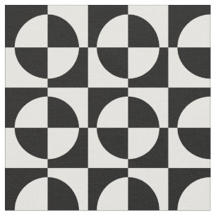 Schwarze Kreise und Quadrate Stoff