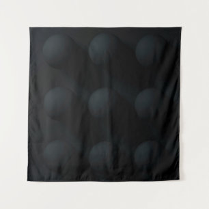 Schwarze Kreise Wandteppich