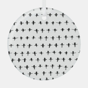 Schwarze Kreuze Handgezeichnet Geometrisch Ornament Aus Glas