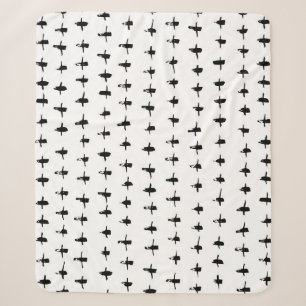Schwarze Kreuze Handgezeichnet Geometrisch Sherpadecke