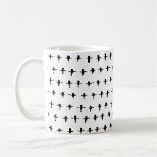 Schwarze Kreuze Handgezeichnete Geometrie Kaffeetasse