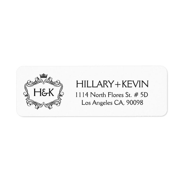 Schwarze Krone und Blumenrahmen (Vorne)