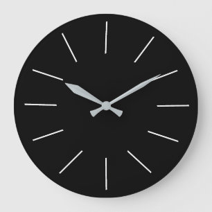 Schwarze Küchenuhren mit weißen Ziffern> Einfach Große Wanduhr