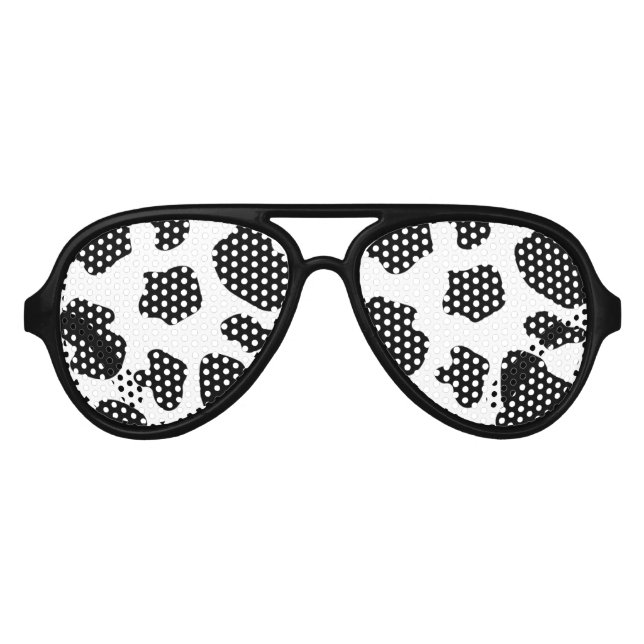 Schwarze Kuh-Flecken Halloween-Party-Schattierunge Sonnenbrille (Vorderseite)