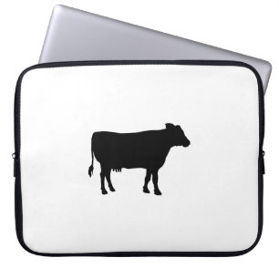 Schwarze Kuh Laptopschutzhülle