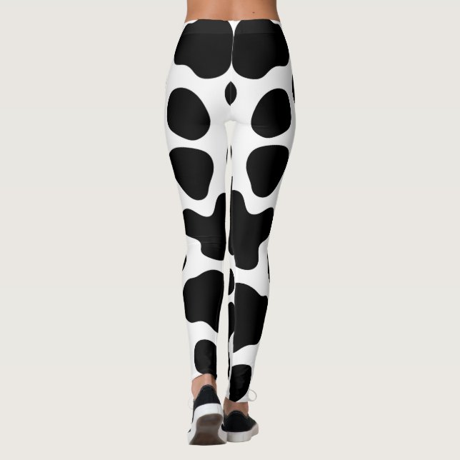 schwarze Kuh Leggings (Rückseite)