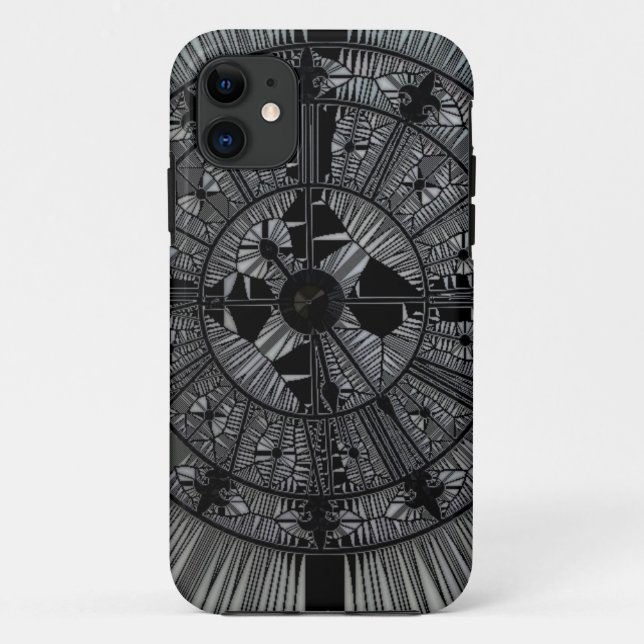 Schwarze Kunst Case-Mate iPhone Hülle (Rückseite)