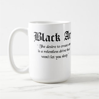 Schwarze Kunst-offizielle Tasse