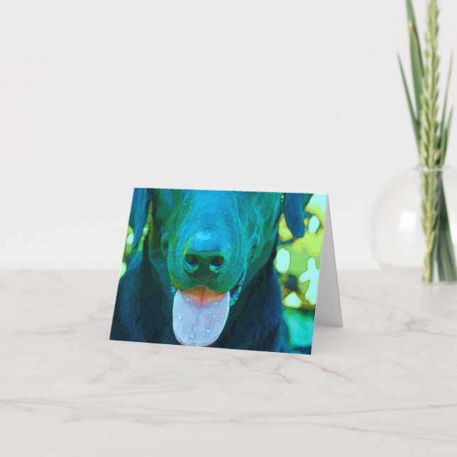 Schwarze Lab Art Karte (Vorderseite)