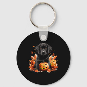 Schwarze Lab Hundefrau Hundvater Halloween Herbst Schlüsselanhänger