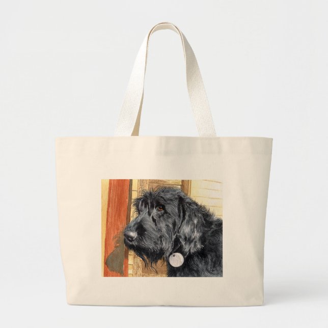 Schwarze Labradoodle #1 Tasche (Vorne)
